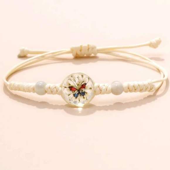 Butterfly String Bracelet Adjustable - Picture 1 of 9